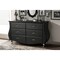 Baxton Studio Enzo Modern and Contemporary Black Faux Leather 6-Drawer Dresser 120-6440 - alternate 2